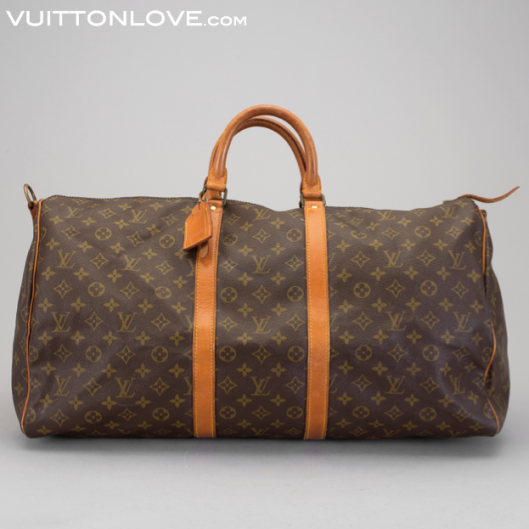 Vintage Louis Vuitton Keepall Weekendbag Weekend Väska Monogram Canvas Vuitton Love